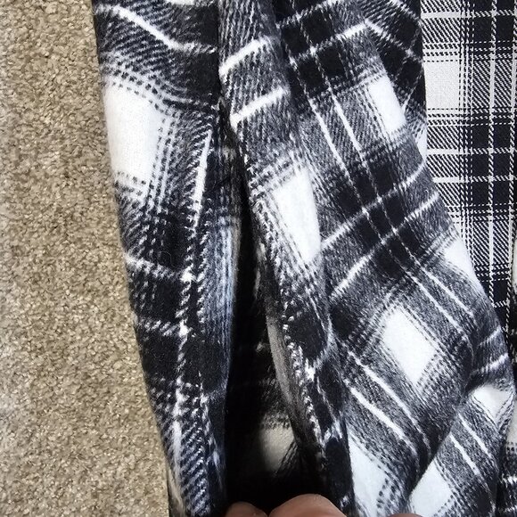 Chicsoul Waterfall Vest Plaid Microfleece Cozy Soft Pockets Flowing Women's 1XL - Picture 10 of 12